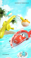 Tot Grid Magnetic LED Fishing Bath Toy Set with Fishing Rod